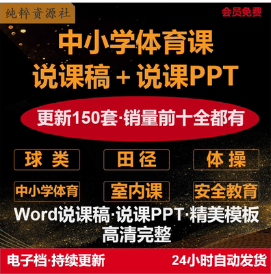 中小学体育说课稿范本word篮足球快速跑跳远绳远体育教学说课PPT