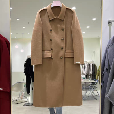 2025新款双面羊绒大衣女中长款收腰显瘦羊毛呢外套单品特价清仓