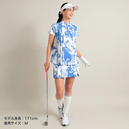 Callaway卡拉威日本高尔夫女装夏短袖POLO T恤花卉印花吸水速干