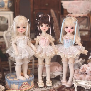 【现货】JadeShine * tutu缎带 BJD6分娃衣芭蕾裙洋装套装