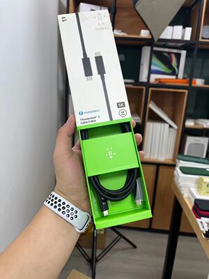 原装贝尔金Thunderbolt3雷电3数据线2米40Gbps 100W快充适配MacBook扩展坞Belkin高速传输支持5K视频显示器线