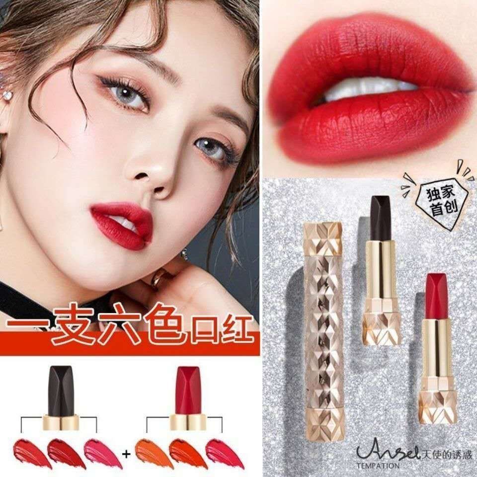 滋润唇膏六色口红不沾杯不掉色