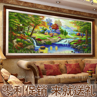十字绣梦幻家园乡野风情欧式油画客厅风景大画新款印花