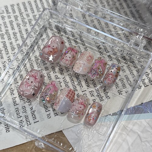 布丁兔-Tuzaozao 手工定制穿戴美甲