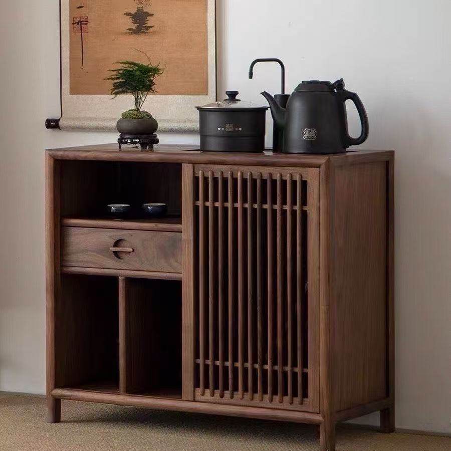 新中式实木茶水柜新款茶叶柜茶边柜榆木家用移动简约烧水多功能,商业/办公家具,办公茶水柜,淘宝优惠券,粉丝福利购,淘宝优惠卷