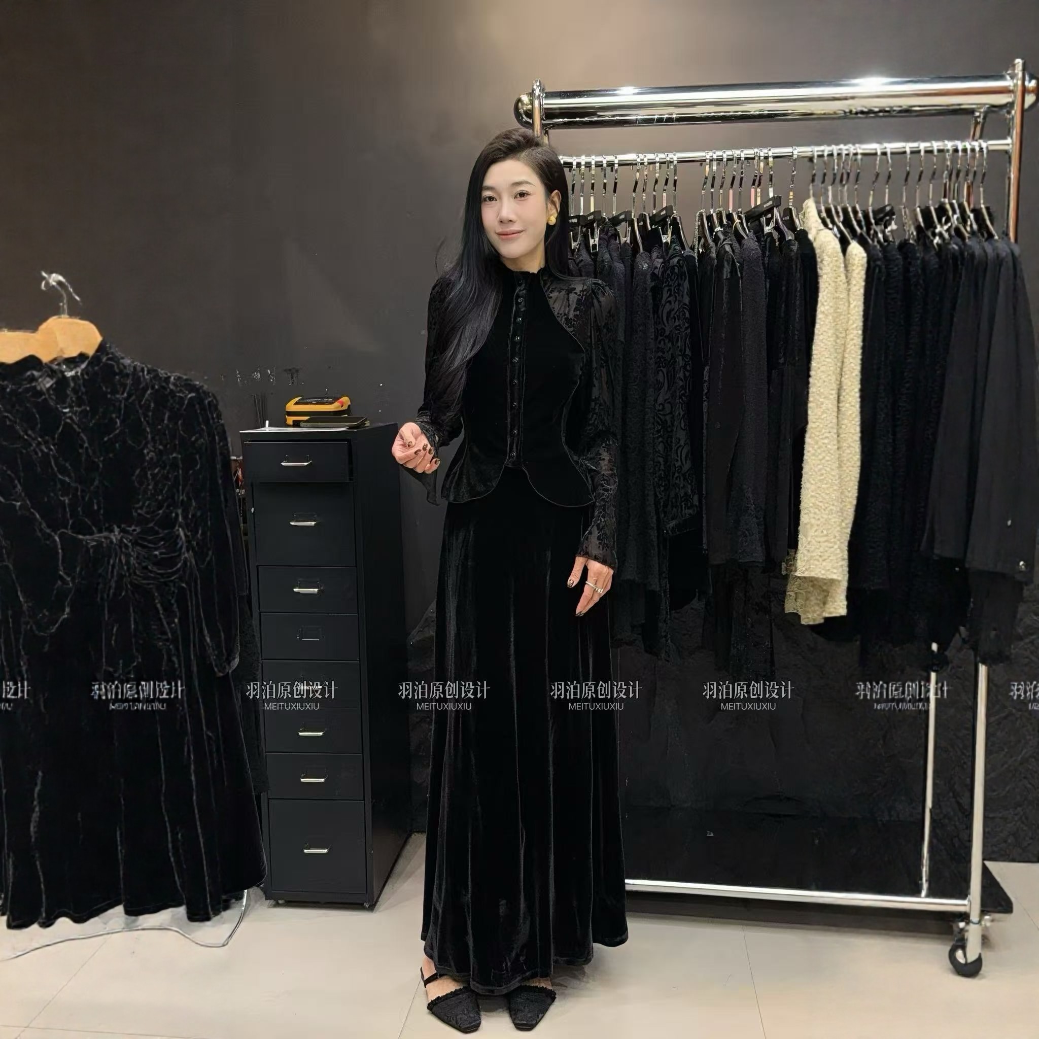 立领泡泡袖新中式国风衬衫女微透