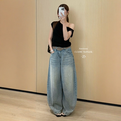 ZM弯刀裤女2026新款春季欧洲站潮