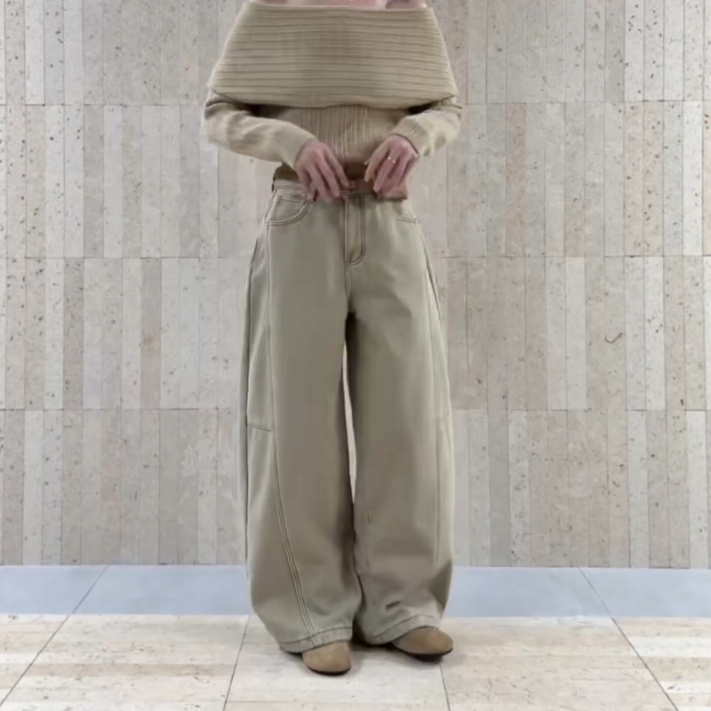 ZM加绒加厚牛仔裤女2025冬季新款