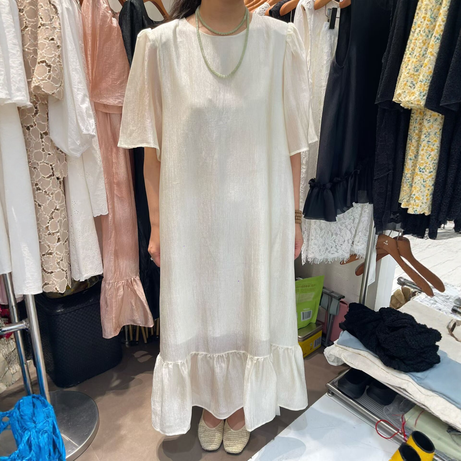 高端温柔风天丝连衣裙女2026夏季