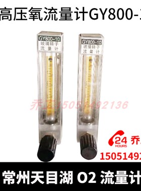 高压氧流量计GY800-10 玻璃转子流量计 O2 100-100OL/H常州天目湖