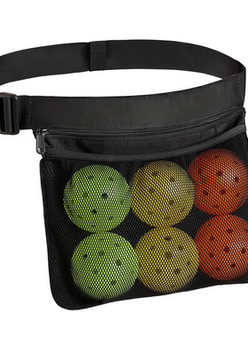 Yinjoy匹克球袋捡球包网球包尼龙可调节网兜运动腰包便携匹克球包