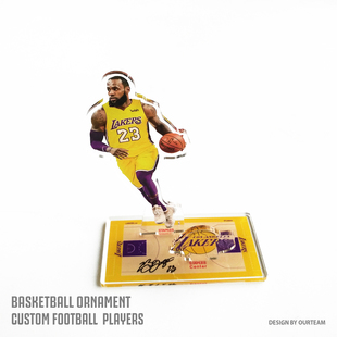 本队勇士湖人詹姆斯库里科比欧文伦纳德周边手办篮球摆件蛋糕插件