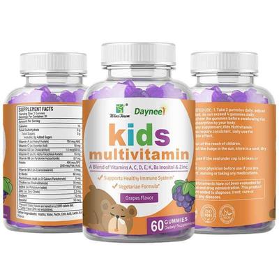 kids multivitamin Blend of Vitamins A C D E Zinc GUMMIES跨境