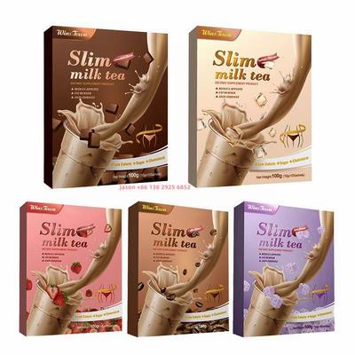 跨境现货水果口味咖啡味自然味slimming slim milk tea加V有折扣
