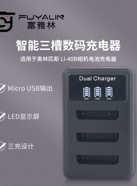 适用于奥林巴斯 LI-42B LI42B 40B ENEL10 FUNP45相机电池USB三充