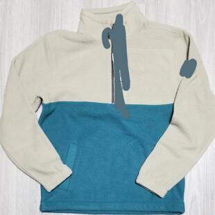 户外休闲运动 男士抓绒衣 女士扩版卫衣 柔软保暖 半拉链 拼色