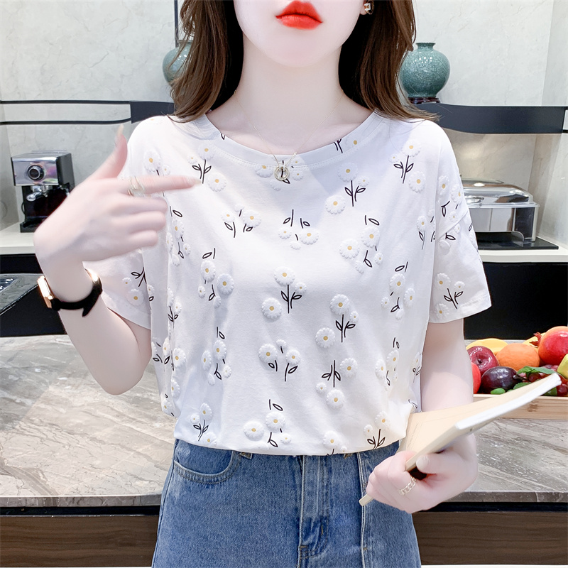 纯棉t恤女短袖夏季装上衣