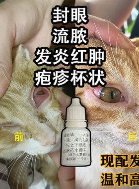 猫咪眼药水狗狗用流泪流脓宠物发炎结膜炎滴眼液猫鼻支疱疹滴鼻液