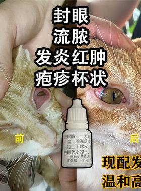 猫咪眼药水狗狗用流泪流脓宠物发炎结膜炎滴眼液鼻支疱疹滴鼻液