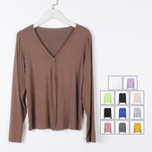 亲肤柔软下垂感开衫 百搭披肩外搭女网红显瘦美拉德风 春夏V领长袖