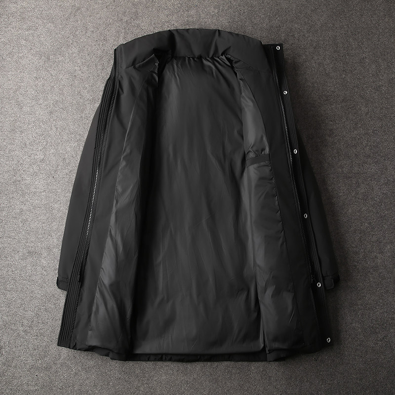 2025冬季新款男士羽绒服中长款商务90白鸭绒6621p365长期有货,男装羽绒服,钱塘721