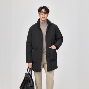 2025新款男士羽绒服中长款商务立领 90白鸭绒 6628p335长期有货，男装羽绒服，钱塘721