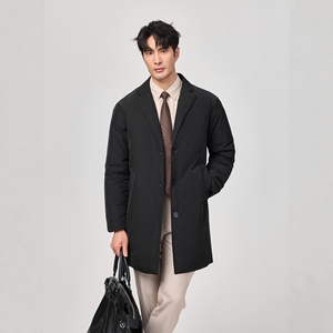 2025新款男士羽绒服西装领中长款商务 90白鸭绒 8662p325长期有货，男装羽绒服，钱塘721