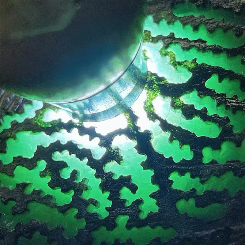 M46721 缅甸天然翡翠原石老坑莫西沙场口开窗手镯料 重4.6公斤