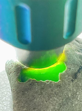 T12758 精品缅甸天然翡翠原石老坑后江场口色料戒面料  重21克