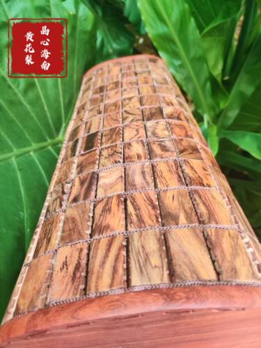 晶心海南黄花梨夏季护颈椎枕夏凉枕保真海黄透气木枕收藏实用包邮