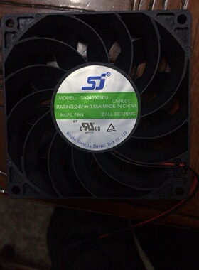 全新现货 SJ SA240925BU 9025 24V 0.55A 9厘米 2线 变频器风扇
