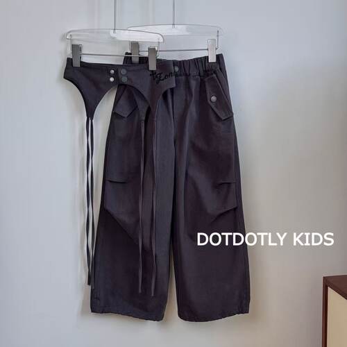 DOTDOTLY女中大童工装裤两件套