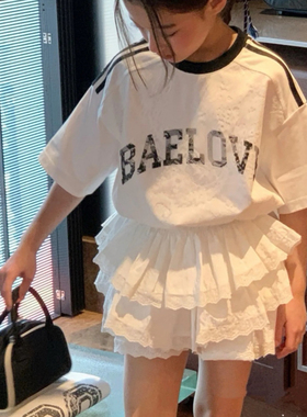 熙爱2025春夏新款中大女童洋气时髦裙子百搭蛋糕裙裤25968