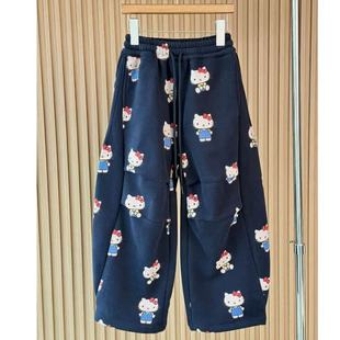 T猫满印加绒弯刀卫裤 休闲宽松百搭K 韩版 熙爱女童2025秋冬新款