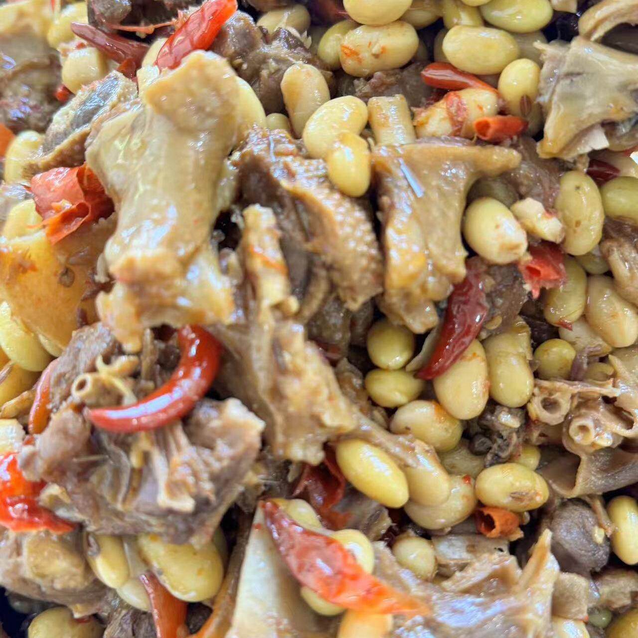 寿县土菜咸鸭咸肫烧老黄豆咸麻鸭烧大豆子开盒即食顺丰包邮