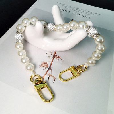 珍珠手机挂链金属扣时尚手提链子