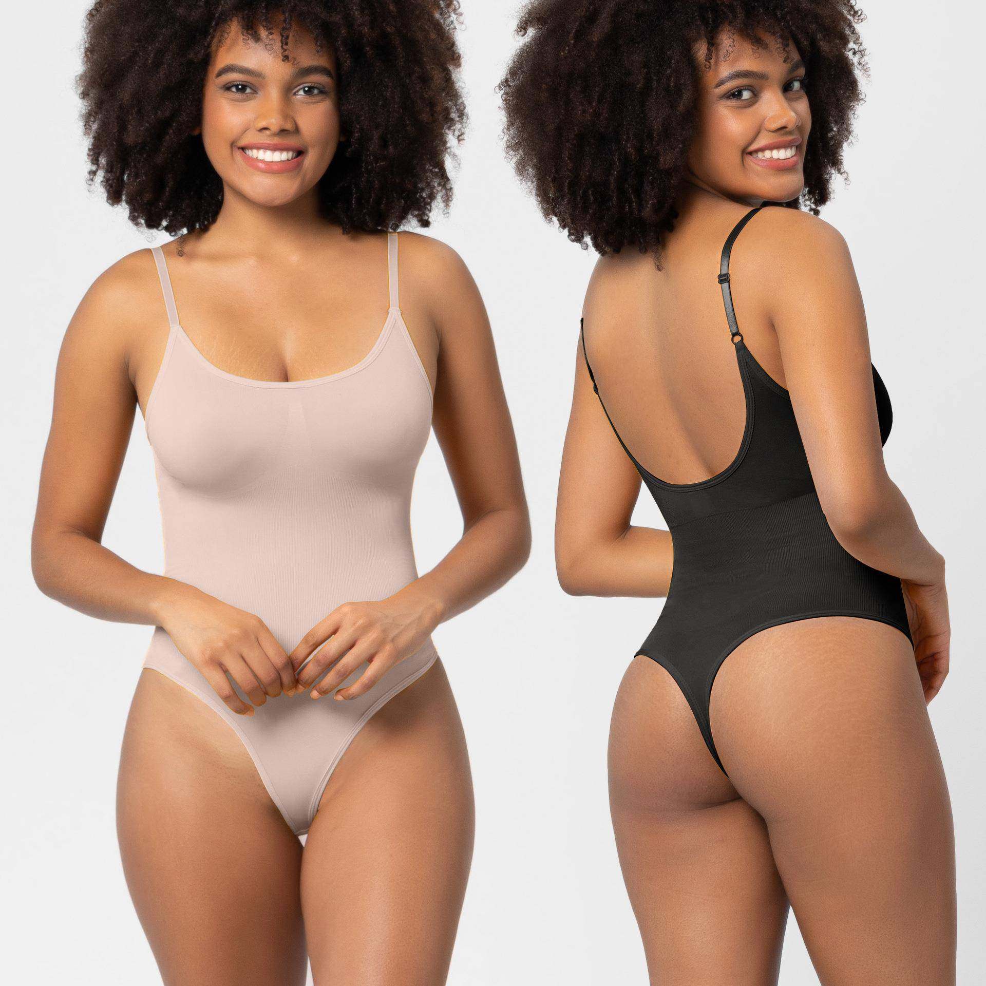 Large size seamless one-piece body shaper for women T-back