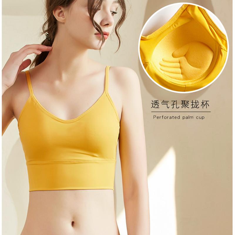thin straps cup bra summer beautiful pads back fixed sports