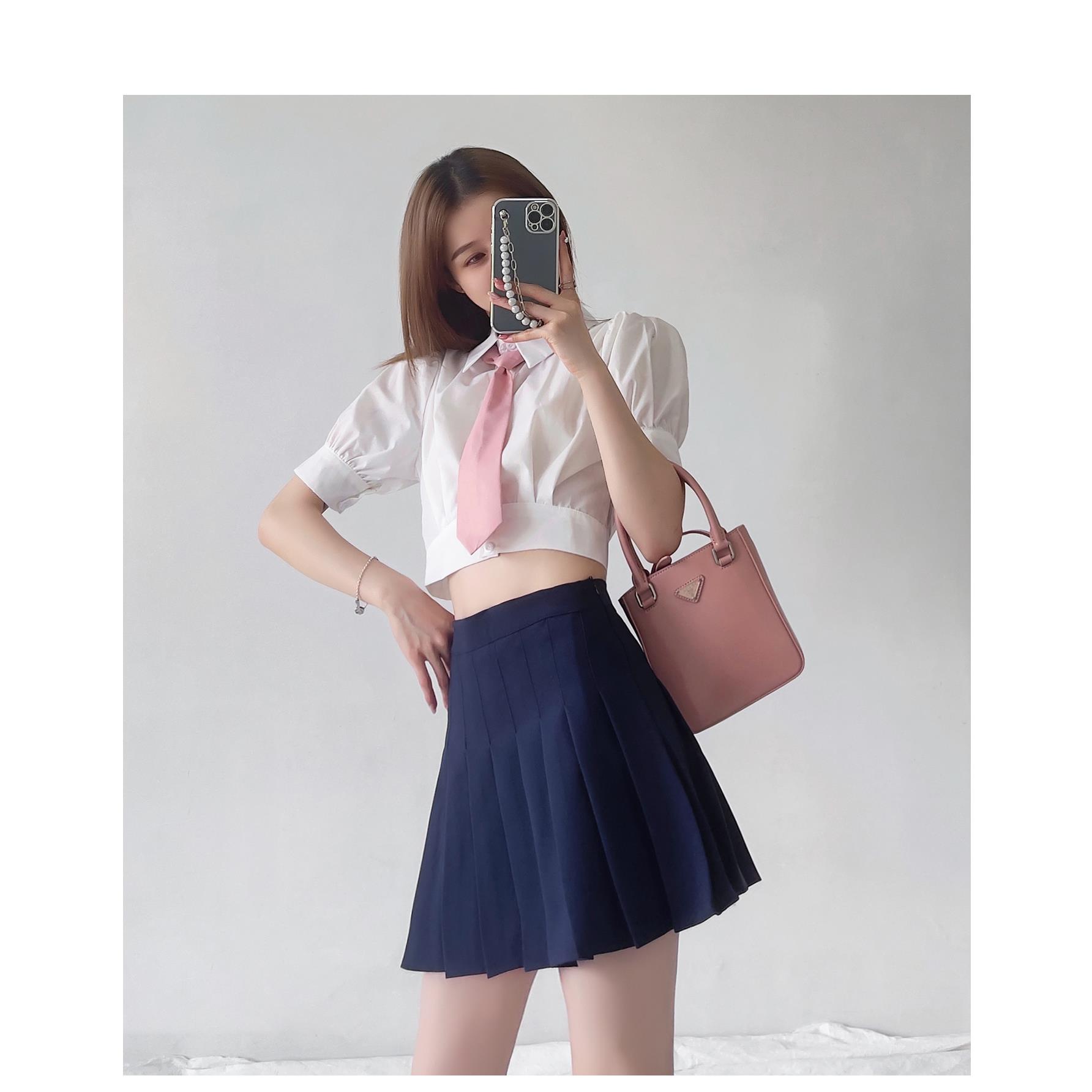 skirt skirt Pleated skirt waist A-line womens skirt short