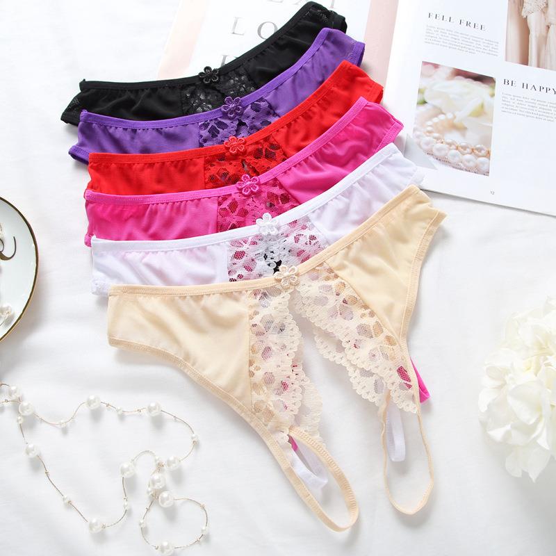 Sexy erotic underwear for women crotchless thong