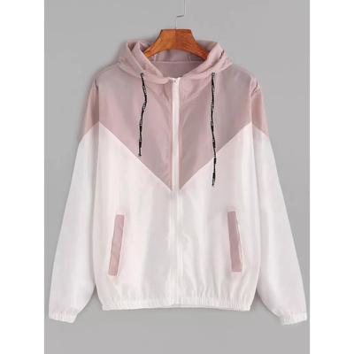 windbreaker color jacket multicolor women for hooded