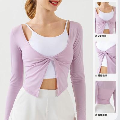 concealing jacket Yoga V-neck fitness slimming easy-to-wear