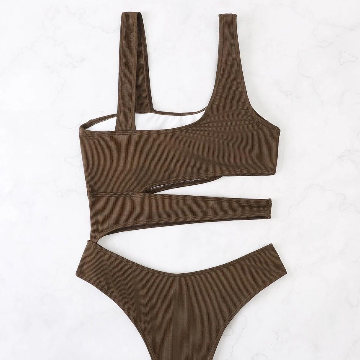 suit swimming fashion hollow one-piece bikini womens