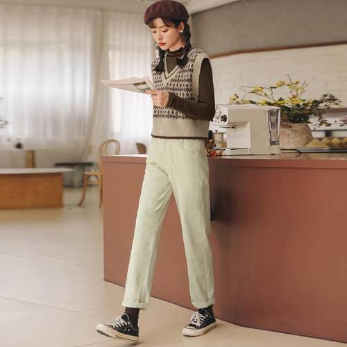 vest top all-match V-neck style preppy women for vest