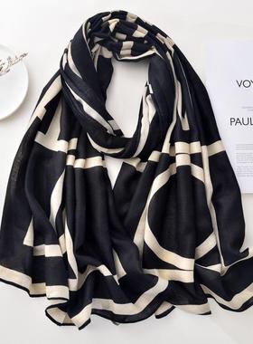 new silk scarf for women long shawl hijabs spring scarf