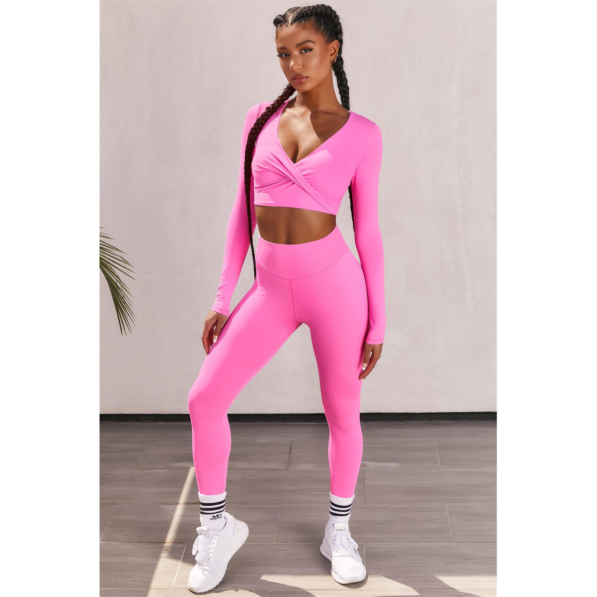 Neck Wear Pants Low V Suit Running Cross Sleeve Cut Fitness