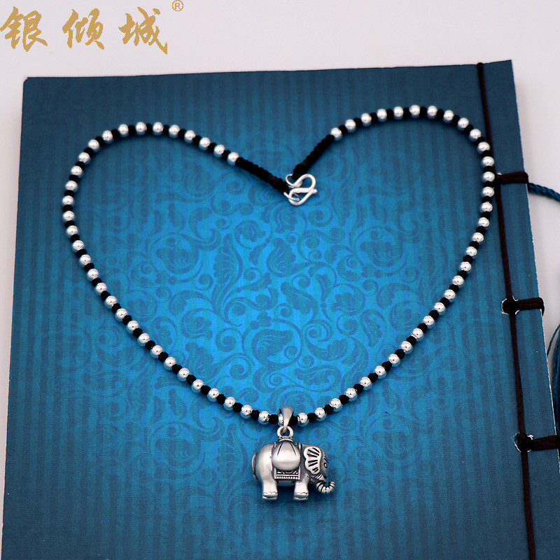 泰銀小象吊墜S999純銀項鏈女複古做舊招財吉祥大象毛衣鏈立體挂件在類目 飾品/流行首飾/時尚飾品新, 項鍊中 - 來自Buy2taobao.com提供專業的淘寶代購服務