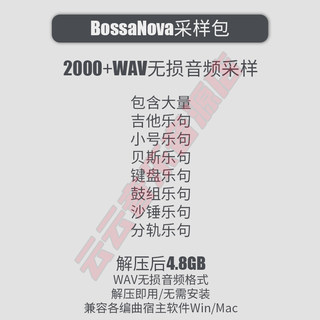 Bossa Nova采样包鼓组节奏吉他贝斯爵士fl live cubase logic音源