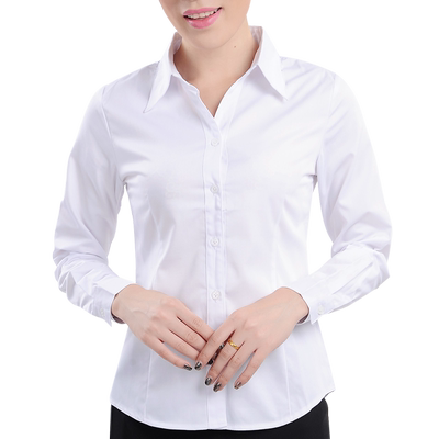 加绒白衬衫女秋冬~保暖不臃肿！