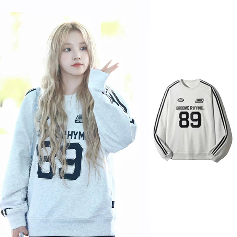 印花拼接潮牌美式复古刺绣卫衣